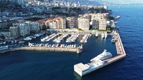 Cap-D'Ail-Marina,-magnificent-yachts,-famous,-rich-lifestyles,-tourism