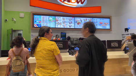 People-ordering-foods-inside-A-W-restaurant-inside-Coquiltam-shopping-mall-food-court-area