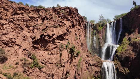 Ouzoud-Cae-Cascada-Natural-Naturaleza-Caída-De-Agua-Marco-Marruecos-Norte-De-África