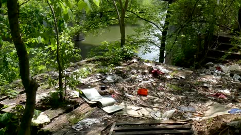 Pollution-on-platform-over-river