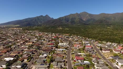 Imágenes-Aéreas-De-Wailuku,-Maui