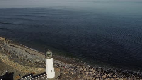 Aerial-footage-of-the-Scituate-Lighthouse