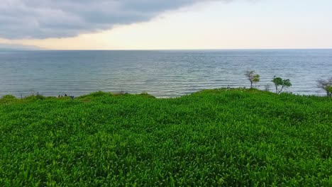 Vista-Aérea-De-Drones-Sobre-Campos-De-Maíz-Samota-Indonesia