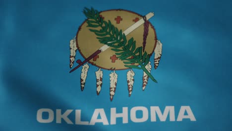 Flagge-Von-Oklahoma,-Zeitlupe-Weht