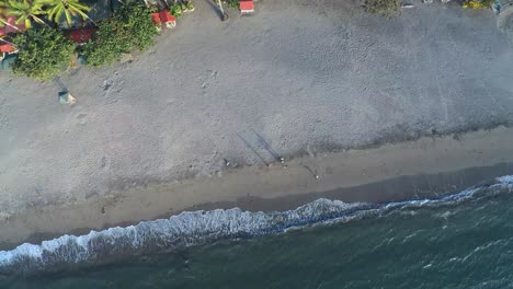 Aerial-of-secluded-beach-in-Philippines