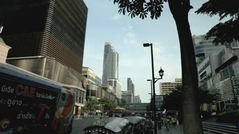 Looking-above-in-the-city-of-Bangkok