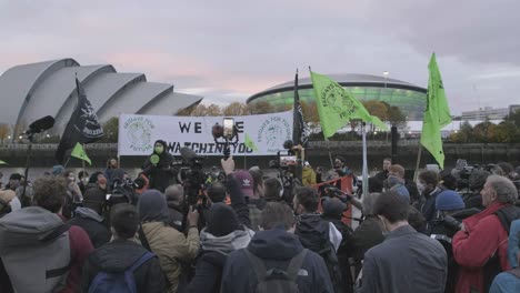 Protestas-Climáticas-Fuera-De-Las-Reuniones-De-Cop26-En-Glasgow