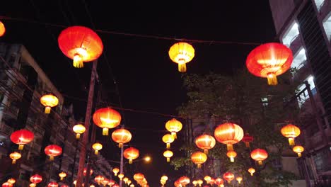 Chinesische-Laternendekorationen-In-Chinatown-Yangon-Myanmar