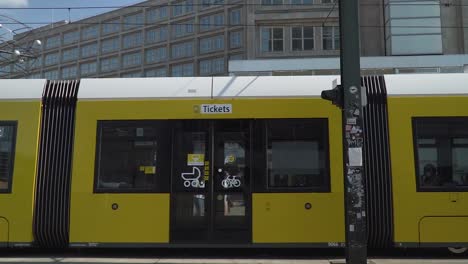 Public-Transportation-Subway-Tram-train-on-Berlin-Streets-in-Germany