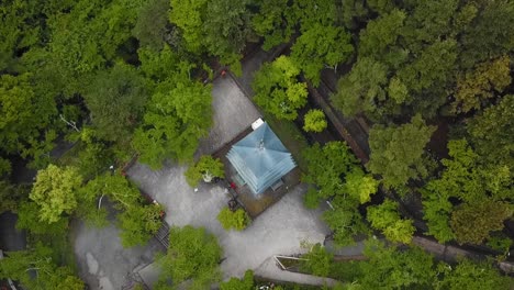 Chureito-Pagoda-during-a-rainy-and-foggy-day,-24fps