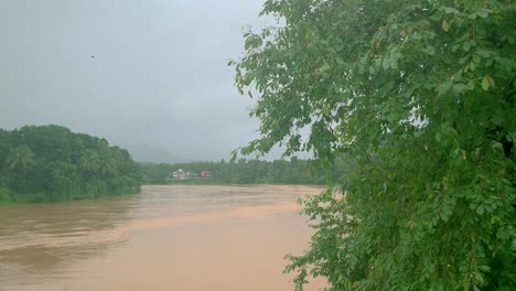 El-Desbordamiento-De-Agua-De-Lluvia-En-El-Río-Chaaliyar-En-Kerala-Causado-Por-Las-Continuas-Lluvias-En-El-Mes-De-Agosto.