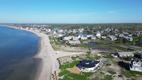 Hiperlapso-De-Trayectoria-Fija-Del-Puerto-Dennis,-Sonido-De-Nantucket,-Ma