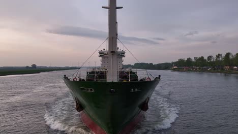 Oil-Tanker-Ship-Of-Stoc-Baltic-Across-Riverways-Near-Moerdijk,-Netherlands