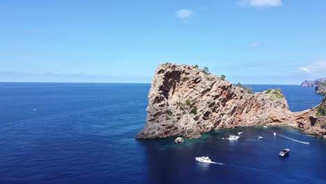 Punta-de-sa-Foradada-,-natural-rock-formation,-aerial