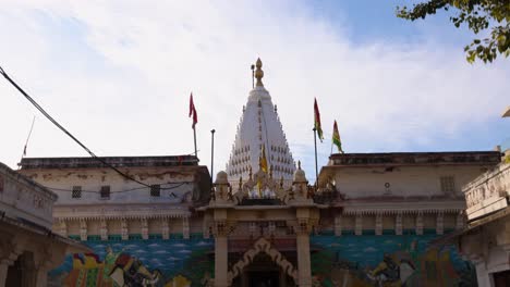 artistic-ancient-temple-architecture-with-bright-sky-at-morning-from-different-angle-video-is-taken-at-Achal-Nath-Temple-jodhpur-rajasthan-india