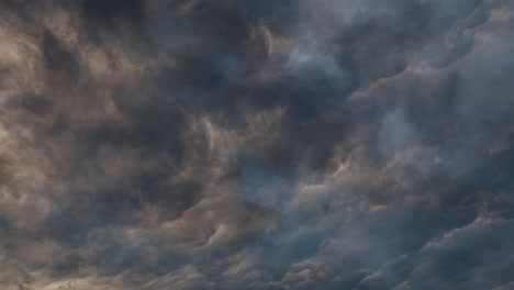 Thunderstorm-with-lightning-bolts-and-storm-clouds,-ultra-HD