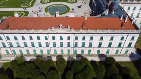 Aerial-view-of-Esterhazy-Castle-in-Fertod,-Hungary