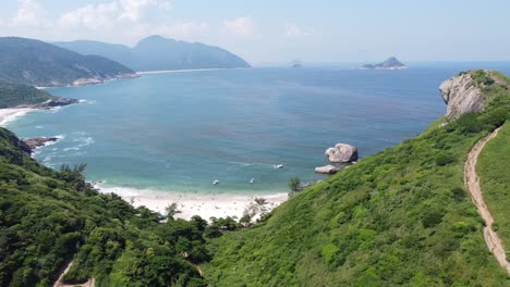 The-most-beautiful-beach-in-Rio-de-Janeiro,-Brazil,-South-America