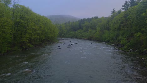 A-beautiful-river-in-the-Appalachian-mountains-on-an-atmospheric-summer-day