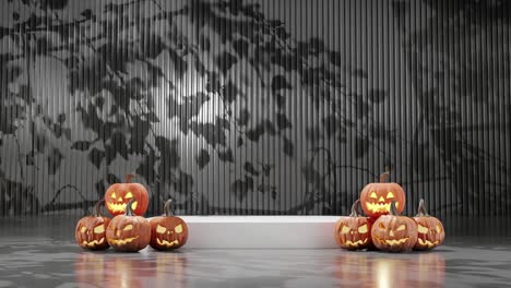 Glowing-Jack-o’-lanterns-in-Festive-Halloween-Setting-black-background