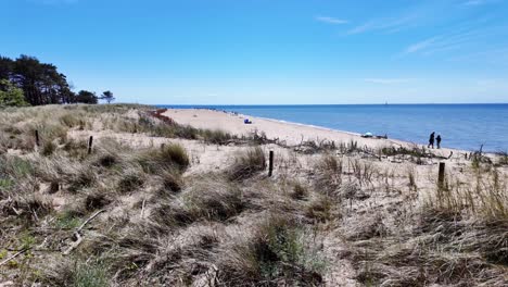 Hel-city,-Poland,-sandy-beach-at-the-end-of-the-country