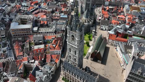 Belfry-of-Ghent,-East-Flanders,-Ghent,-Flemish-Region,-Belgium,-June-2022