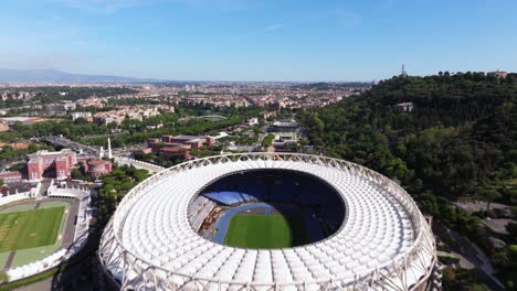 Amazing-Hyperlapse-Reveals-Rome's-Olympic-Stadium,-Foro-Italico