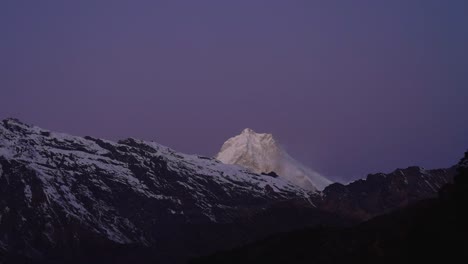 Landscape-view-of-Mount-Manaslu-range-in-Gorkha,-Nepal