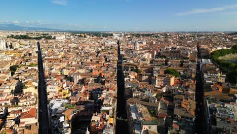 Rückwärtsaufnahme-Einer-Drohne-Bietet-Einen-Spektakulären-Blick-Auf-Die-Piazza-Del-Popolo