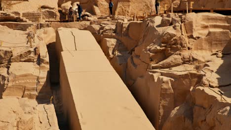 View-of-the-ruins-of-unfinished-obelisk-in-stone-quarries-of-ancient-Egypt-in-Aswan