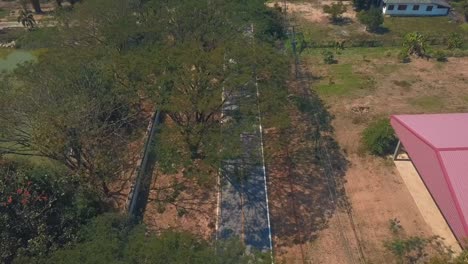 Drone-shot-of-the-road-in-rural-area-in-asian-country