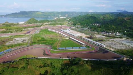 Mandalika-race-circuit-in-the-tropical-island-of-Lombok,-Indonesia