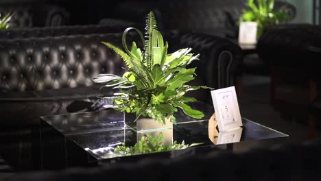 Table-decoration-plant-in-luxury-club-party-event-location,-high-end