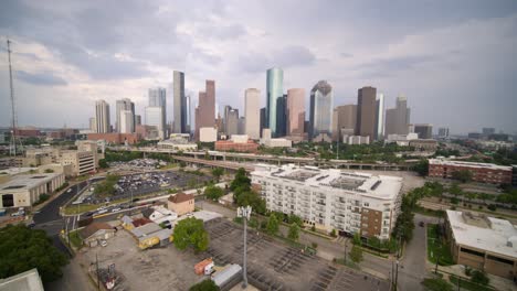 Toma-De-Drones-Del-Centro-De-Houston,-Texas