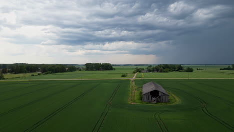 A-Picturesque-Scene-of-Lush-Green-Fields-Beneath-a-Sky-Dotted-With-Clouds---Hyperlapse