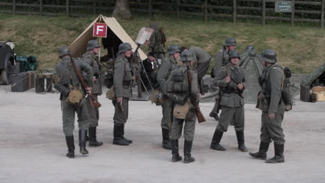 WW2-second-world-war-german-Wehrmacht-soldiers-lining-up-at-an-army-base