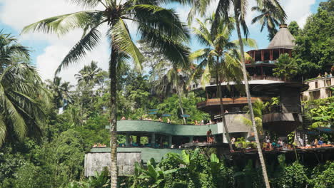 Tourists-On-Getaway-At-The-Exotic-Resort-At-Alas-Harum-Bali-Near-Ubud,-Indonesia