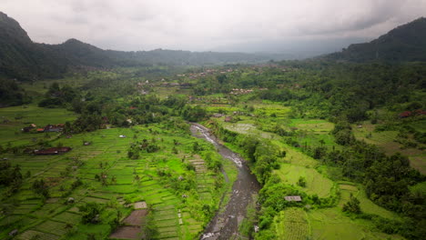 Natural-beauty,-tropical-paradise-location,-serene-Indonesian-landscape