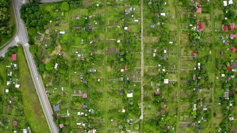 Overhead-View-Of-Residential-With-Green-Rural-Landscape-At-Klodzko,-Poland​??