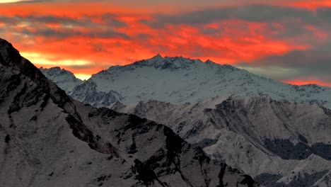 Stunning-sunset-over-New-Zealand-Alps-in-winter