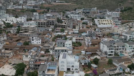 Drone-reveal-footage-of-the-iconic-wen-bi-village-and-its-scenic-buildings