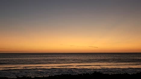 Stunning-sunset-at-Natadola-Beach,-Fiji