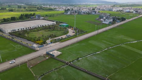 This-drone-footage-provides-a-breathtaking-aerial-view-of-the-expansive-fields-in-Dali,-Yunnan,-China