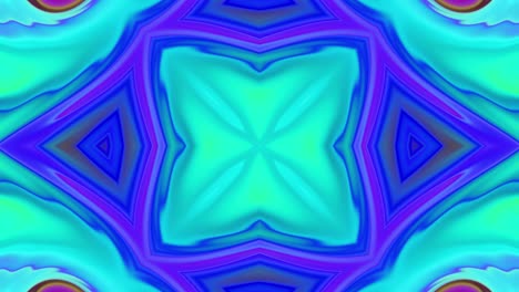 Abstrakte-Blaue-Kaleidoskop-Muster-Loop-Animation