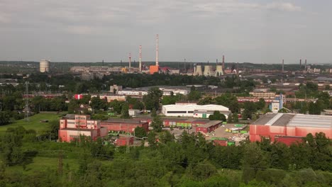 Aerial-view-of-the-panorama-of-the-industrial-part-of-Ostrava