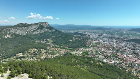 Region-Toulon-Im-Département-Var-Im-Süden-Frankreichs---Luftbildlandschaft