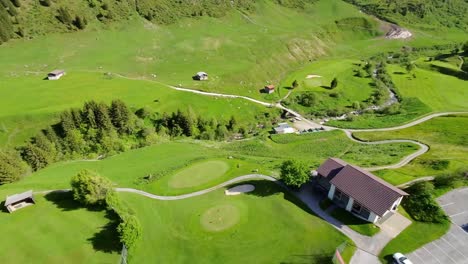 Drone-Aerial-Flight-Over-Switzerland-Town