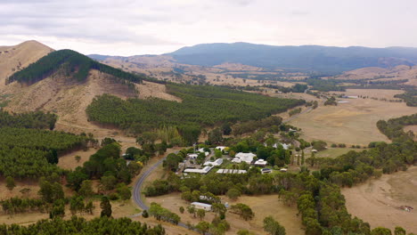 AERIAL-Flowerdale-After-The-Black-Saturday-Bush-Fires,-Victoria-Australia