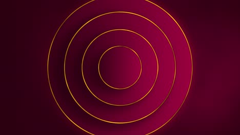 Luxury-animation-of-nested-red-gradient-circles-rotating-and-changing-the-size