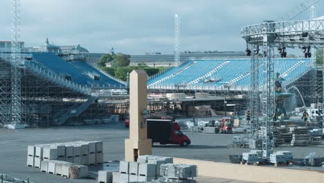 View-of-preparation-going-on-for-the-Olympic-games-in-Paris-at-place-de-La-Concorde-during-daytime